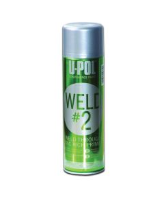 U Pol Products UP0789 WELD#2 Weld-Through Primer, 450 mL, Metallic Silver, 53.8 sq-ft Coverage, 10 to 20 min Air Dry Curing