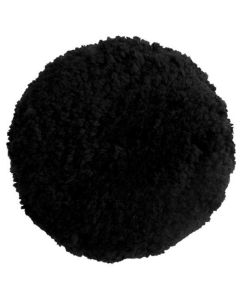 PES890140 image(0) - Presta 890140 Single Sided Heavy Cut Cutting Pad, 9 in Dia, Hook and Loop Attachment, Wool Pad, Black