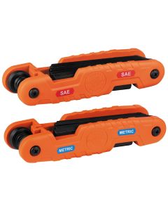 KLE70550M image(0) - Klein Tools Pro Folding Hex Key Set, 10-Key, Metric Sizes