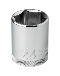 DEWALT 1/2" 6 Pt Standard Socket 24Mm