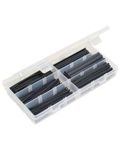 JTT6972F image(0) - The Best Connection Heat Shrink Tubing Kit, Black, 161 pcs