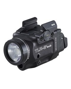 STL69417 image(0) - Streamlight TLR-8 X Sub (SIG SAUER P365/XL Closed Rail Systems*) - Includes High and Low Switches, (1) CR123A Lithium Battery, Multi-Tool, and Mounting Kit with Key - Box - Black