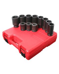 SUN4011M image(1) - SUNEX SOCKET SET IMPACT 3/4"DR.11PC MET.DEEP SET