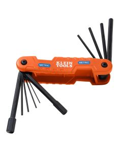 Klein Tools Compact Folding Hex Key Set, 25-Key, SAE, Metric, TORX&reg; Sizes, 3-Piece