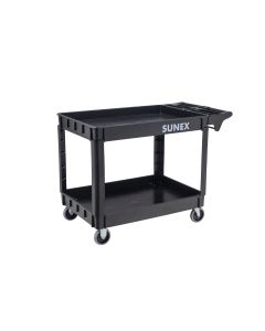 SUN8039 image(0) - SUNEX Cart, Polypropylene Utility, Two Shelf, Large Size