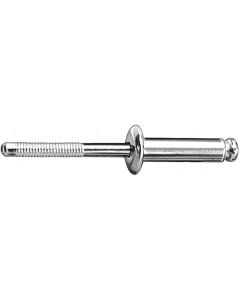 AUVECO AP11621 Peel-Type Rivet, 1/4 in Dia x 33/64 to 19/32 in Grip Range, Aluminum Rivet/Steel Mandrel