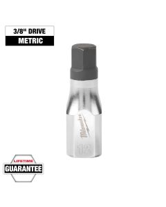 MLW45-34-1058 image(1) - Milwaukee Tool 3/8" Drive 12mm Hex Bit Socket