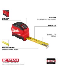 MLW48-22-1817 image(1) - Milwaukee Tool 5m/16ft Auto-Lock Tape Measure