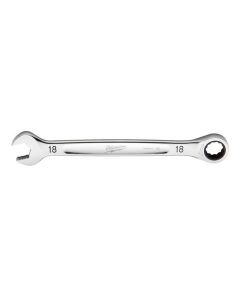 MLW45-96-9318 image(3) - Milwaukee Tool 18MM Metric Ratcheting Combination Wrench, 12-Point, Steel, Chrome
