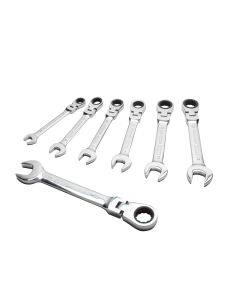 DEWALT 7 Piece Ratcheting Flex Head Combination Metric Wrench Set
