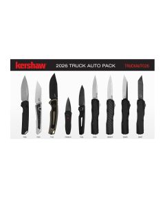 KERTRUCKAUTO26 image(0) - Kershaw 2026 Truck Auto Pack Automatic Knife Bundle with Launch and Livewire Models - Cannot Ship to CA, CT, DE, MN. Contact Sales Rep. - 9 Pack