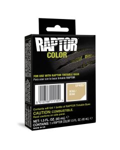 UPO4857 image(0) - U Pol Products RAPTOR UP4857 Raptor Color, 1.5 fl-oz Pouch, Beige, 3:1 Mixing, 30 sq-ft Coverage, 5 to 7 days Curing