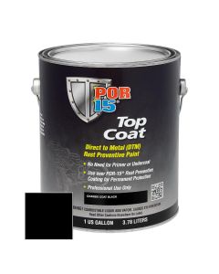 POI45901 image(1) - POR-15 INC 45901 Top Coat DTM Paint, 1 gal Can, Chassis Black, Liquid, 30 to 60 min Curing