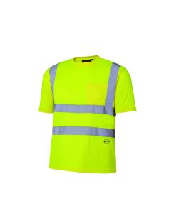 SRWV1054060U-3XL image(0) - Pioneer Birdseye Safety T-Shirt  - Color:  Hi-Viz Yellow/Green  - Size: 3XL
