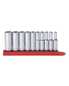 KDT80305 image(1) - GearWrench 10 Piece 1/4 Inch Drive 6 Point Deep SAE Socket Set