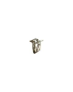AUVECO 20883 Bezel and Scuff Plate Molding Fastener, 15/32 in W x 11/16 in H, Metal, Zinc