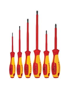 KNP989833US image(0) - KNIPEX 6 Pc Screwdriver Set-1000V Insulated