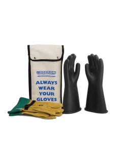 Oberon Glove Kit - Rubber Electrical - Class 1 - Length: 14" -  Rolled Cuff - Size: X-Large - 11