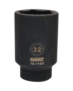 DWTDWMT75116OSP image(0) - DEWALT 6 Point 1/2" Drive Deep Impact Socket 32Mm