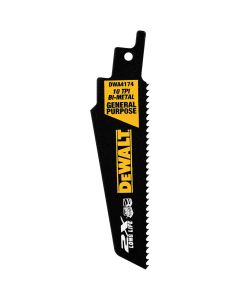 DEWALT 6 In High Speed Steel Reciprocating Saw Blade 10 TPI With Taller Strip (5 Pack)