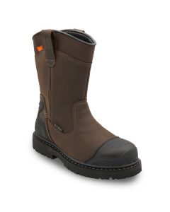 FSIA7387-16EE image(1) - Avenger Work Boots Hammer MAX Wellington - Internal MET - Men's - CN|EH|PR|WP|Mt|HR|SR|SF|B&W - Brown - Size: 16 - EE - (Extra Wide)