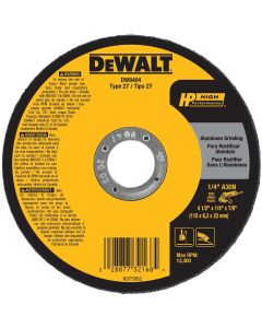 DEWALT 4-1/2-Inch By 1/4-Inch By 7/8-Inch Aluminum Grinding Wheel (25-Pack)
