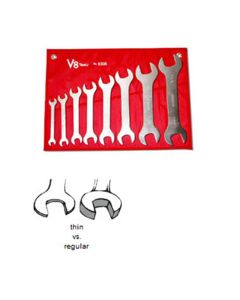 V-8 Tools 8PC SUPER THIN WRENCH SET, SAE
