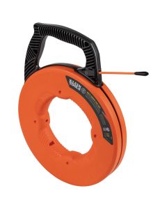 KLE56351 image(0) - Klein Tools Fiberglass Fish Tape with Spiral Steel Leader, 100-Foot