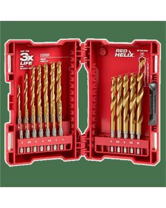 MLW48-89-4860 image(0) - Milwaukee Tool SHOCKWAVE Impact Duty RED HELIX Titanium Metric Drill Bit  Set &hyphen; 19PC