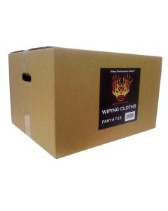 HITT25 image(0) - High Teck Products T25 Premium T-Shirt Material Wiping Cloth, 16 in W x 16 in L, 100% Cotton, White, 25 lb Carton