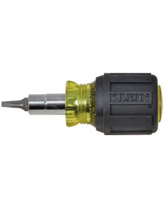 KLE32562 image(1) - Klein Tools Multi-Bit Screwdriver / Nut Driver, 6-in-1, Stubby, Ph, Sl, Sq Bits