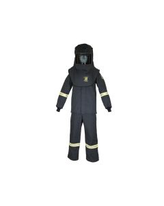 OBRTCG4B-TL image(0) - OBERON Suit Kit - Arc Flash - 40 Cal TCG - Comes with Hood, Coat and Bib Coveralls - Color: Black - Size: Large Tall