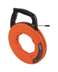 KLE56380 image(0) - Klein Tools Multi-Groove Fiberglass Fish Tape with Spiral Steel Leader, 100-Foot