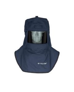 OBRLAN4-CHVSL image(0) - OBERON Hood with Hard Cap - Arc Flash - 40 Cal LAN - With Fresh Air Arc Flash Hood Ventilation System & Light - Color: Navy Blue - Window: True Color Grey (TCG)