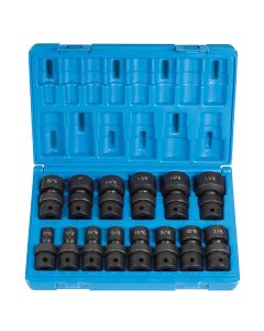 GRE1714U image(0) - Grey Pneumatic 1/2" Dr. 14 Piece Standard Length Frac.UniversalSet - 12 Point