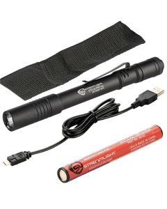 STL66134 image(1) - Streamlight Stylus Pro USB - Includes USB Cord, Nylon Holster - Black with White LED