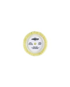 BUF7502G image(0) - Buff And Shine 7502G Buffing Grip Pad, 7-1/2 in Dia, Hook and Loop Attachment, 100% Twisted Wool Pad, Beige