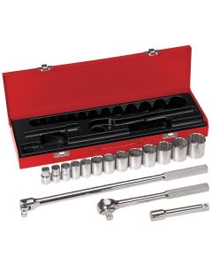 KLE65512 image(1) - Klein Tools 1/2-Inch Drive Socket Wrench Set, 16-Piece