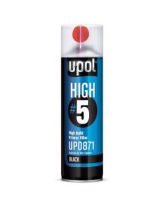 UPO0765V image(0) - U Pol Products HIGH#5 UP0765V High Build Primer, 450 mL Aerosol Can, Dark Gray, 21.5 sq-ft Coverage