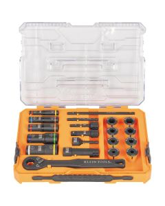 Klein Tools KNECT&trade; Essential Deep-Well Heavy-Duty Flip Socket Set, SAE 7-Piece
