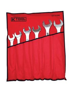 KTI41006 image(1) - K Tool International Wrench Set Combination Jumbo Raised Panel 6 Pieces