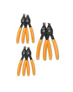 KDT89711 image(1) - GEARWRENCH 6 Piece Convertible Push Button Snap Ring Pliers Set