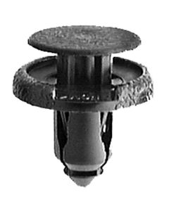 AVCAP20349 image(0) - AUVECO AP20349 Push-Type with Drive Pin Retainer, 18 mm Dia Head x 21 mm L Stem x 8 mm Hole, Nylon, Black