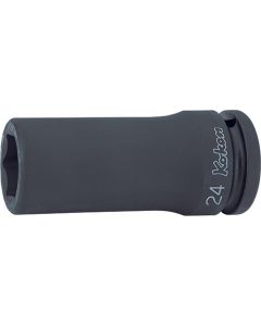 KKN16300M-24 image(0) - Ko-ken USA 16300M-24 3/4 Sq. Dr. Socket 24mm 6 point Length 100mm