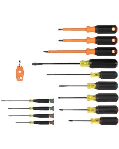 KLE85742 image(0) - Klein Tools Screwdriver Set, 3/16 Cabinet and #2 Phillips, Cushion-Grip, 2-Piece