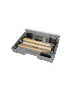 AES2720 image(0) - AES Industries 2720 7-Piece Hammer and Dolly Set, Cast Iron Head, Wood Handle