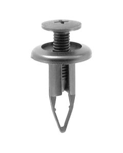 AVC19739 image(0) - AUVECO 19739 Push/Screw-Type with Closed End Bumper Cover Retainer, 20 mm Dia Head x 26 mm L Stem, Nylon, Black