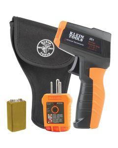 KLEIR1KIT image(0) - Klein Tools 10:1 Infrared Thermometer with GFCI Receptacle Tester