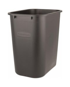 Msc Industrial Supply 28 Qt Black Rectangle Trash Can