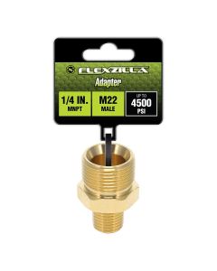 LEGPW3003 image(0) - Flexzilla Adapter, 1/4" MNPT x M22 Male, Brass